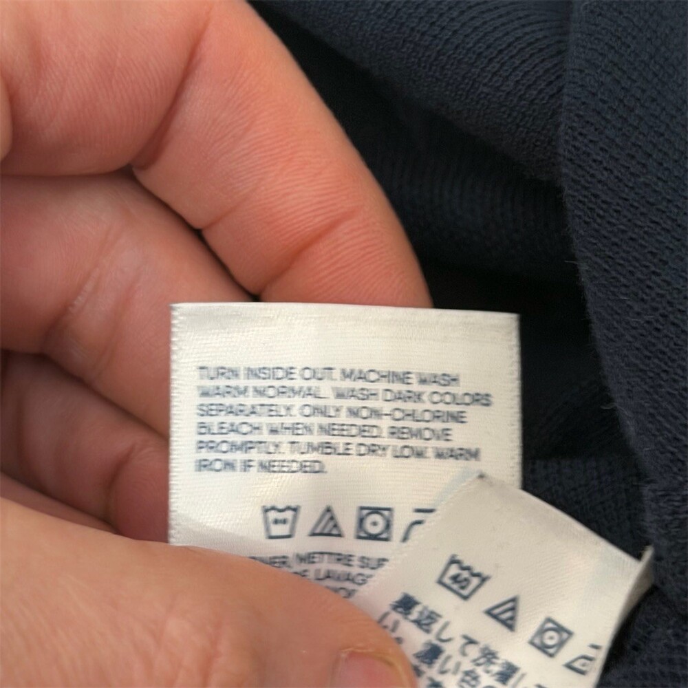 Lands' End Toddler Boys 2T Navy Long Sleeve Polo Shirt Uniform School EUC Stains - Picture 13 of 16